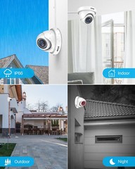 ZOSI 4-in-1 TVI 1080P Waterproof CCTV Outdoor Home Surveillance Security Camera