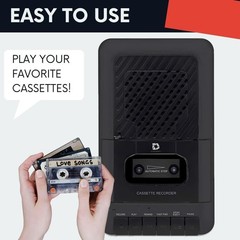 Easy-to-Use Portable Cassette Player with Retractable Handle for Nostalgic Audio