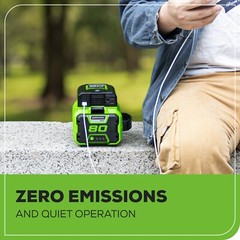 Greenworks 80V Battery Powered 300 Watt Power Inverter (Output: 120V AC, USB DC)