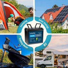 12V 100Ah Lithium Battery LiFePO4 with 100A BMS for RV Trolling Motor Off-grid