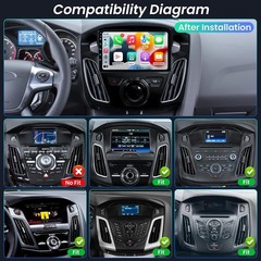 4+64G For Ford Focus 2012-2018 Android13 Apple Carplay Car Stereo Radio GPS Navi