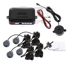4 Sensors Buzzer 22Mm Car Parking Sensor Kit Reverse Backup Radar Sound Alert In