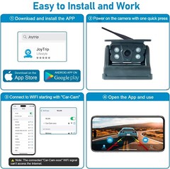 Wireless WiFi Magnetic Battery Powered Backup Camera For iOS&Android Smartphone