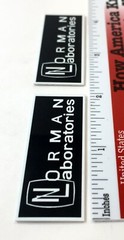 Norman Laboratories Labs Speaker Grill Badge Logo Emblem Custom Made Aluminum