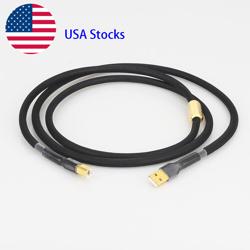 HIFI USB Cable USB Type A to B 4N OFC Digital Hifi Audio Cable For Computer DAC