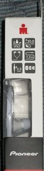 Pioneer Ironman E3 Sweatproof Sports Stereo Earphones Headphones SE-E3M White