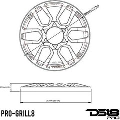 DS18 PRO-GRILL8/BK PRO Universal 8″ Plastic Speaker Grill Cover (Pair)