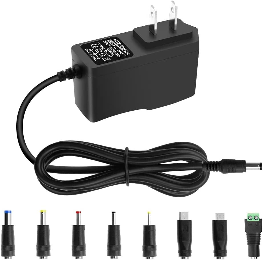 5V 1A 0.5A AC Adapter for Bluetooth Speaker,Tablet,Led Strip Light,String Li….