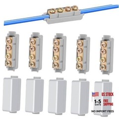 10PCS 4 AWG Wire Connector Nut Kit, 1 in 1 Out 100A 8-4 Guage Splicing Screw