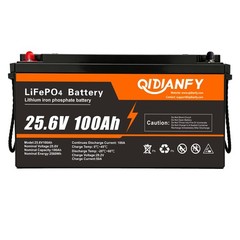 24V 200Ah/100Ah LiFePO4 Battery 200A BMS Deep Cycle For Solar RV Marine Off-grid