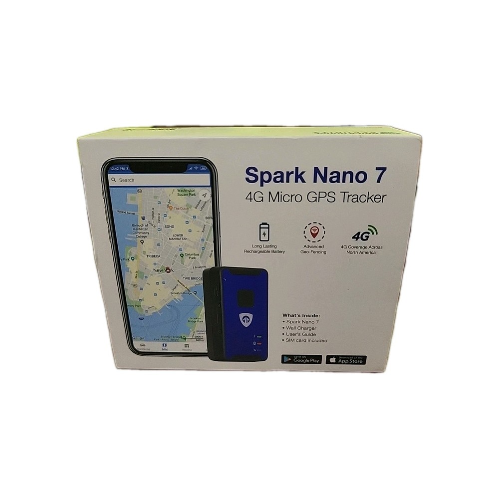 BrickHouse Security Spark Nano 7 LTE Micro GPS Tracker – Black/Blue (‎M-SN)