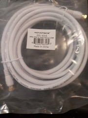 Monoprice 15ft High-quality Coaxial Cable White 750mm FREE SHIPPING