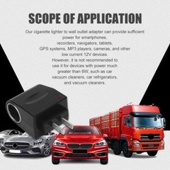100-240V AC To 12V DC Car Cigarette Lighter Socket Power Adapter Converter LOT