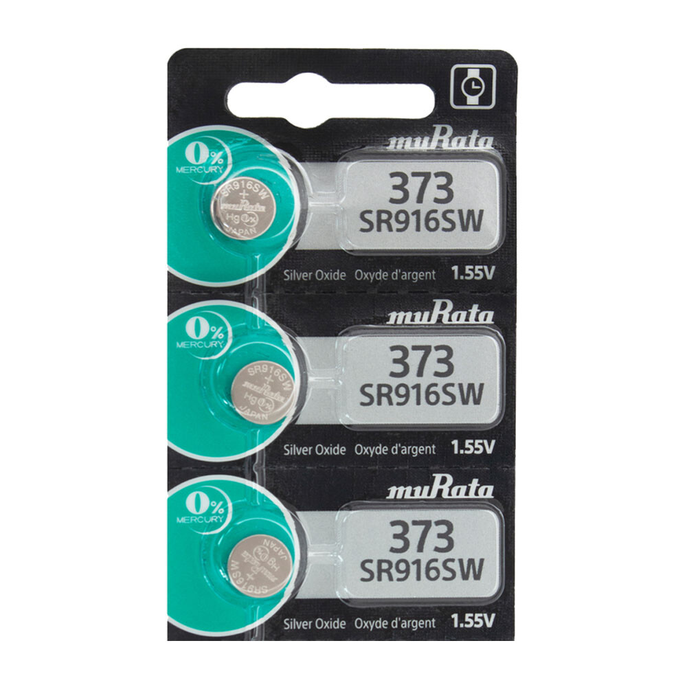 3 Pc Murata 373 SR916SW Silver Oxide Battery – Replaces Sony