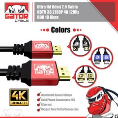 4K HDMI 2.0 Cable UHD Ultra HD High Speed 2160P HDR 60Hz 18Gbps Dolby HDCP HDTV