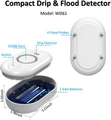 Wifi Water Leak Detector for Home with App Notification, 1 2.4Ghz Gateway + 6 WD