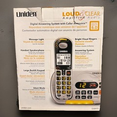 Uniden Digital Answering System Cordless Phone Handset Caller Announce Amplified