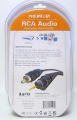 BAFO Premium 24K Gold Plated L/R RCA Stereo Audio Cable 14′ 14FT Retail Pack