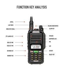 UV-98 PRO Dual Band Two Way Radio IP68 Waterproof 10W Handheld Walkie Talkie