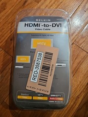 Belkin HDMI to DVI Video Cable – 12 Ft – 1080P HDMI – Gray
