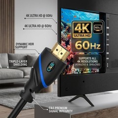 3 ft HDMI Cables – Supports 4K, 3D, & Audio Return Channel – 3 Pack
