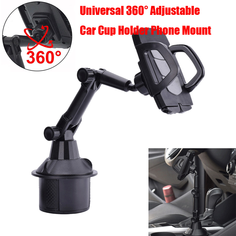 360° Cup Holder Car Mount Cradle for Cell Phone Drink Organizer Holder Universal