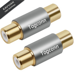 Togconn RCA Adapter – Female Coupler Dual 2 Pack, to