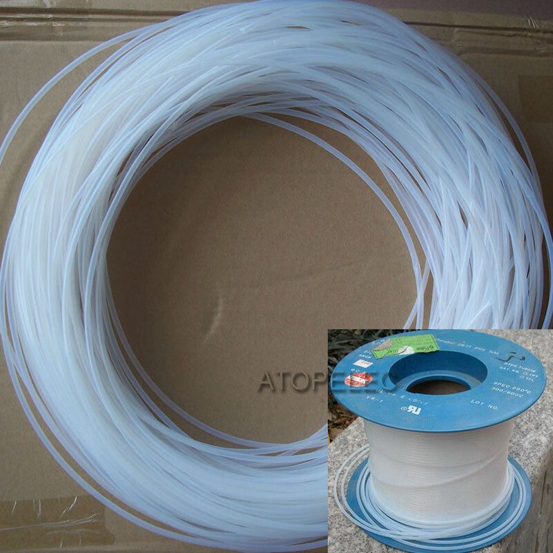 5M ID 0.3mm-1.3mm PTFE F4 Tubing Rigid Pipe Heat Resistant 260℃ ROHS 150V-600V