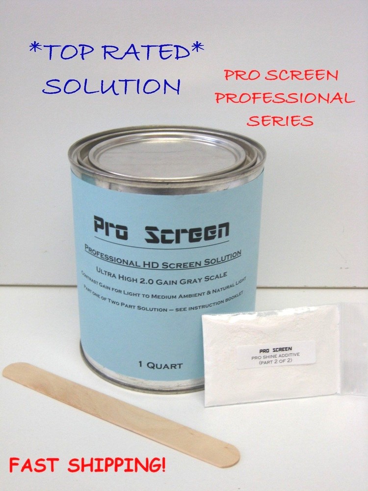HD Projector / Projection Screen Paint Solution – 1 Quart 4K Full HD 1080p 3D