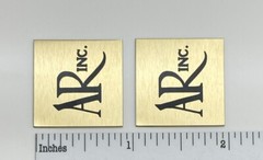 Small AR Inc. Acoustic Research Speaker Badge Logo Emblem Turntable PAIR