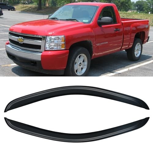 Window Visors Rain Guards for 2007 2007-2013 Silverado/Sierra 1500 Regular Cab