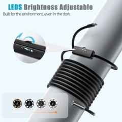 5M 8LED IOS Plug and Play Borescope Endoscope Inspection Camera for iPhone iOS
