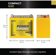 Expert Power YTX14-BS Gel Battery For 2003 – 2005 Honda TRX650FA FourTrax Rincon