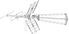 ~175 Miles Xtreme Signal Long Range ATSC TV VHF UHF FM Outdoor Antenna 1080 & 4k