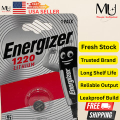 1 Pack Energizer CR 1220 ECR1220 Fresh Stock Lithium 3V Battery Exp Date 2033+