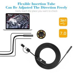 6LED USB Snake Endoscope Borescope Camera for Android Phone Type C HD Inspection
