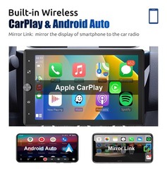 10.4″ Single Din Touch Screen Stereo Bluetooth Radio Apple/Android Carplay+CAM