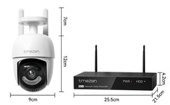 8MP 10CH NVR Outdoor Wireless Security CCTV PTZ Camera System 12” Monitor 2TB