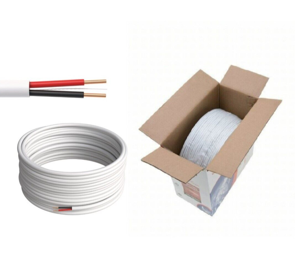 Alarm Security Cable 18/2 Gauge 500FT SOLID UTP CCA Conductor Unshielded Wire