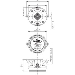 Pair Faital Pro HF104 1″ Compression Horn Driver Neodymium 108dB Tweeter 8 Ohm