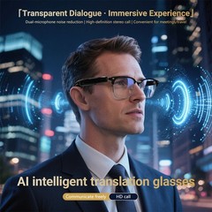 AI Smart Glasses Bluetooth Call Audio Translation for Men and Women Work Glasses