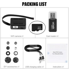 4K Ultra HD Wireless 1080P Mini screw Module WIFI Pinhole DIY Camera DVR Cam USA