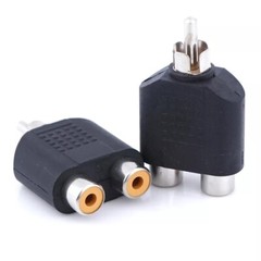 Audio Connectors Adapter Plug RCA Y Splitter AV Audio Converter 1Male to 2Female