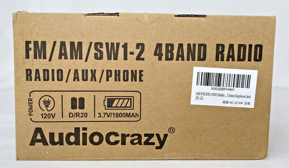 AM/FM/SW1/SW2 Radio Transistor Radio AC or Battery Operated with Best Reception