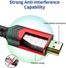 8K HDMI Cable 2.1 2 Pack 6ft, 48Gbps Ultra High Speed HDMI Cable Braided Cord…