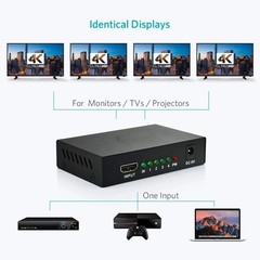 HDMI Splitter 1 In 4 Out 1080P 4-Port Repeater Splitter Amplifier Video Splitter
