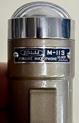 Vintage 1950’s Shield Model M-113 Mic Radio Microphone 3.5″ Head Piece w/ Label