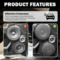 2PCS 6.5 Speaker Grill,Car Subwoofer Speaker Covers with Honeycomb Hole Mesh