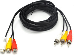 15Ft 3RCA Male to Female Audio Composite Extension Video Cable DVD