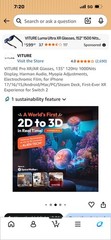 VITURE Pro XR/AR Glasses – USB-C Wired Connectivity for XR/AR Viewing